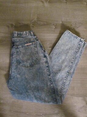 Jack Mulqueen Vintage Acid Wash High Waist Mom Jeans Front Pleats Taper Size 10